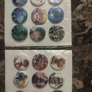 Anime Hero Academia Character Button Set NEW